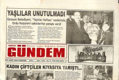 Giresun Gündem Gazetesi 23 Mart 2006 - Giresun Ziraat Odası Başkanı Özer Akbaşlı , 2006 Fındık Ürünü İçin Konuştu GZ94294 - 1