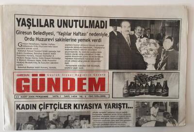 Giresun Gündem Gazetesi 23 Mart 2006 - Kadın Çiftçiler Kıyasıyla Yarıştı ... GZ28791 - 1