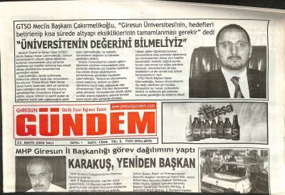 Giresun Gündem Gazetesi 23 Mayıs 2006 - Osman Ağa New York Sokaklarında GZ108762 - 1