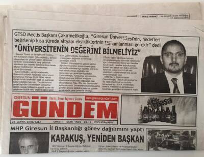Giresun Gündem Gazetesi 23 Mayıs 2006 - Üniversitenin Değerini Bilmeliyiz GZ28794 - 1
