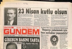 Giresun Gündem Gazetesi 23 Nisan 2004 - Yaylada Kaçak Eve Geçit Yok GZ101565 - 1