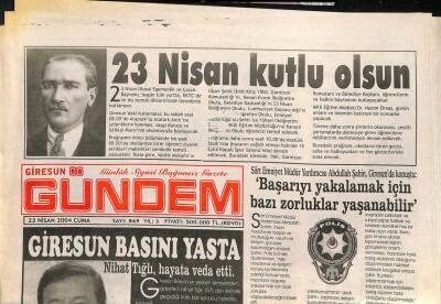 Giresun Gündem Gazetesi 23 Nisan 2004 - Yaylada Kaçak Eve Geçit Yok GZ101565 - 2