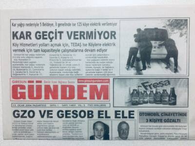 Giresun Gündem Gazetesi 23 Ocak 2006 - GZO Ve Gesob El ele GZ41648 - 1