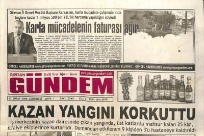 Giresun Gündem Gazetesi 23 Şubat 2008 - Bakkallar Tekelin Satışına Karşı GZ101577 - 1