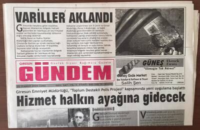 Giresun Gündem Gazetesi 23 Temmuz 2004 - Hizmet Halkın Ayağına Gidecek GZ6761 - 1