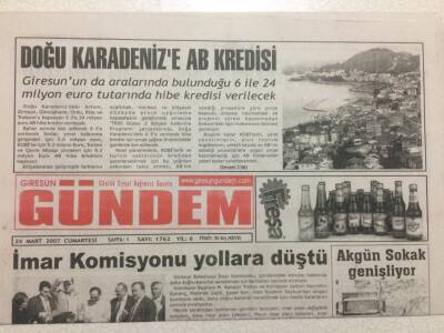 Giresun Gündem Gazetesi 24 Mart 2007 - İmar Komisyonu Yollara Düştü GZ38431 - 1