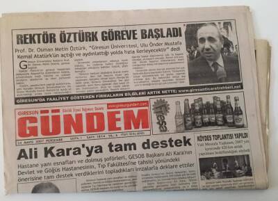 Giresun Gündem Gazetesi - 24 Mayıs 2007 - Ali Karaya Tam Destek - GZ43777 - 1