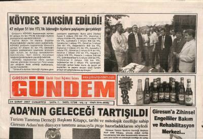 Giresun Gündem Gazetesi 24 Şubat 2007 - Giresun Adasının Geleceği Tartışıldı GZ109417 - 1