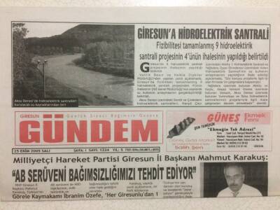 Giresun Gündem Gazetesi 25 Ekim 2005 - Görelede Silah Operasyonu GZ32043 - 1