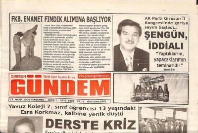 Giresun Gündem Gazetesi 25 Mayıs 2006 - Sivas Devlet Tiyatrosu Giresunda GZ70419 - 2
