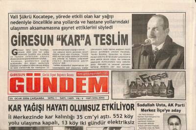 Giresun Gündem Gazetesi 25 Ocak 2006 - Giresun Kara Teslim GZ108768 - 1