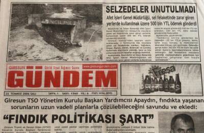 Giresun Gündem Gazetesi 25 Temmuz 2006-Jandarmanın Silah İhalesini De Yavuz Kazandı GZ45729 - 1