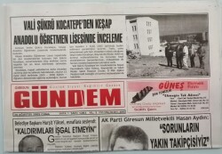 Giresun Gündem Gazetesi 26 Ağustos 2005 Deniz Can Almaya Devam Ediyor - GZ44898 - 2