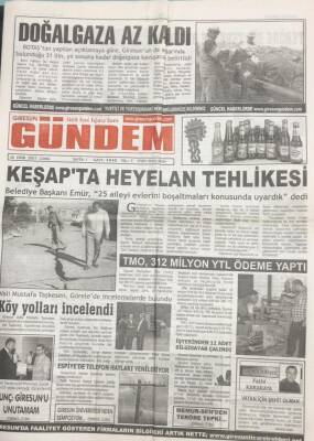 Giresun Gündem Gazetesi 26 Ekim 2007 Giresunda Doğalgaza Az Kaldı GZ30943 - 1