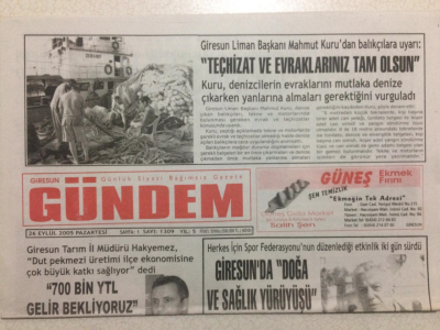 Giresun Gündem Gazetesi 26 Eylül 2005 - Giresunda Doğa Ve Sağlık Yürüyüşü GZ24012 - 1