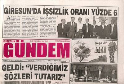 Giresun Gündem Gazetesi 26 Eylül 2011 - Belediye Özel Hastane Binasını Satıyor GZ108278 - 1