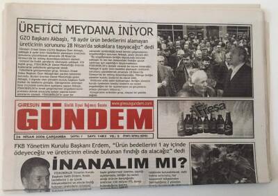 Giresun Gündem Gazetesi - 26 Nisan 2006 - Üretici Meydana İniyor - GZ43780 - 2