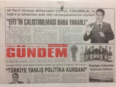 Giresun Gündem Gazetesi 26 Şubat 2007 - Türkiye Yanlış Politika Kurbanı GZ32748 - 1