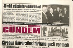 Giresun Gündem Gazetesi 26 Şubat 2008 - Giresun Üniversitesi Türbana Geçit Vermedi GZ101569 - 1