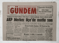Giresun Gündem Gazetesi 27 Haziran 2003 - AKP Merkez İlce de Mutlu Son GZ5724 - 2