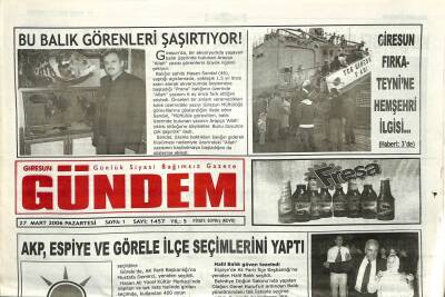 Giresun Gündem Gazetesi 27 Mart 2006 - AKP , Espiye Ve Görele İlçe Seçimlerini Yaptı GZ109294 - 1