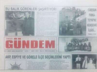 Giresun Gündem Gazetesi 27 Mart 2006 - AKP Espiye Ve Görele İlçe Seçimlerini Yaptı GZ42194 - 1