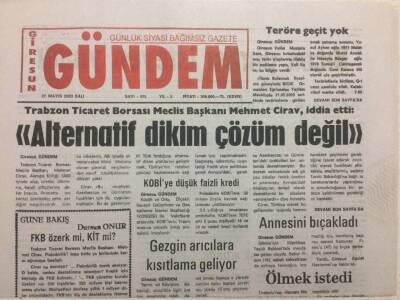 Giresun Gündem Gazetesi 27 Mayıs 2003 - Soyut Padişah Giresunda GZ38415 - 1
