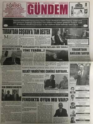 Giresun Gündem Gazetesi 27 Mayıs 2016-Doğankentte Mayın Patladı 1 Yaralı GZ45511 - 2