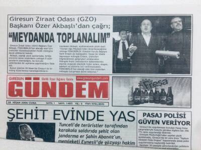 Giresun Gündem Gazetesi 28 Nisan 2006 - Şehit Evinde Yas GZ41380 - 1