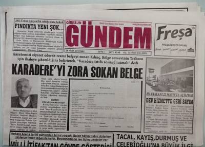 Giresun Gündem Gazetesi 28 Nisan 2015 Olay Yargıya Mı Taşınıyor - GZ44892 - 2