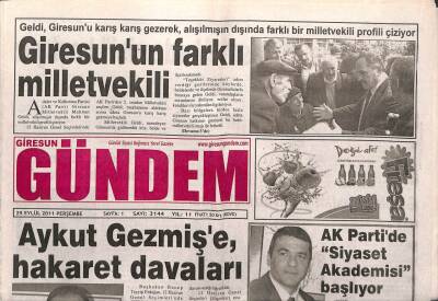 Giresun Gündem Gazetesi 29 Eylül 2011 - Aykut Gezmişe Hakaret Davaları GZ108281 - 1