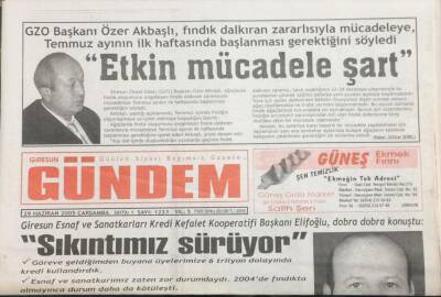 Giresun Gündem Gazetesi 29 Haziran 2005 Fındık Kazandırmaya Devam Ediyor GZ30941 - 1