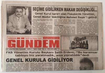 Giresun Gündem Gazetesi 3 Ağustos 2006 - Fiskobirlikte Genel Kurula Gidiliyor GZ28844 - 1