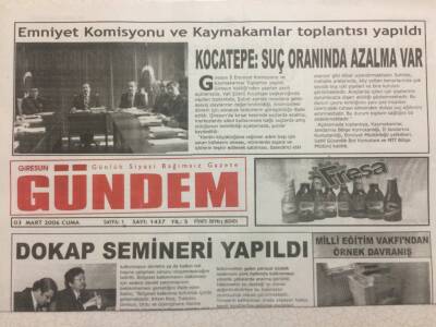 Giresun Gündem Gazetesi 3 Mart 2006 - Keşapta Hayvancılık Gelişiyor GZ38421 - 1