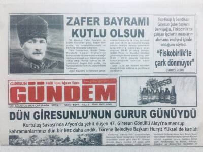 Giresun Gündem Gazetesi 30 Ağustos 2006 - Kalitemiz Farkımız GZ40857 - 1