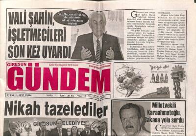 Giresun Gündem Gazetesi 30 Eylül 2011 - Giresunspor Adanaspora Diş Geçiremedi GZ108282 - 1