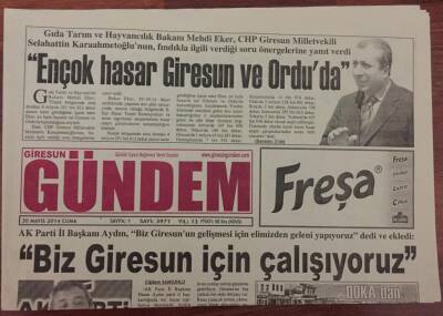 Giresun Gündem Gazetesi - 30 Mayıs 2014- Başkan Aksuya Anlamlı Plaketler GZ43773 - 1