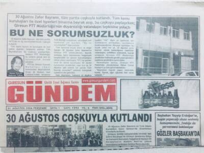 Giresun Gündem Gazetesi 31 Ağustos 2006 - FKB Üretici İçin Varolmalı GZ40861 - 1