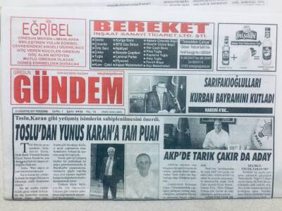 Giresun Gündem Gazetesi 31 Ağustos 2017 - AKPde Tarık Çakırda Aday GZ43218 - 1