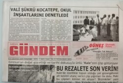 Giresun Gündem Gazetesi 4 Ağustos 2005 Giresunu AB Kenti Yapacağız - GZ44894 - 2