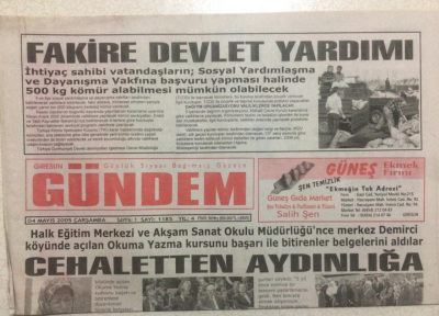Giresun Gündem Gazetesi 4 Mayıs 2005 - Fakire Devlet Yardımı GZ23996 - 1