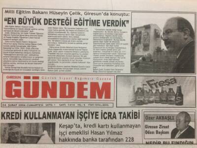 Giresun Gündem Gazetesi 4 Şubat 2006 - Kredi Kullanmayan İşçiye İcra Takibi GZ35469 - 1