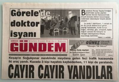 Giresun Gündem Gazetesi 5 Ağustos 2004 Görelede Doktor İsyanı -GZ33335 - 1