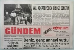 Giresun Gündem Gazetesi 5 Ağustos 2005 Deniz Genç Anneyi Yuttu - GZ44895 - 1