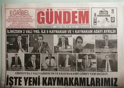 Giresun Gündem Gazetesi 5 Aralık 2016 Ercan Ayhandan Erdoğana Tam Destek -GZ44271 - 2