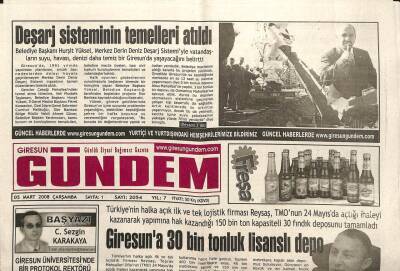 Giresun Gündem Gazetesi 5 Mart 2008 - Giresunda 30 Bin Tonluk Lisanslı Depo GZ101573 - 1