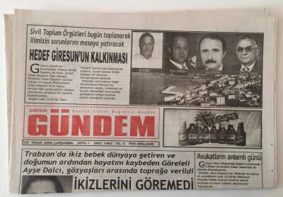 Giresun Gündem Gazetesi 5 Nisan 2006 - Ulusal Fındık Politikası Şart GZ28804 - 1