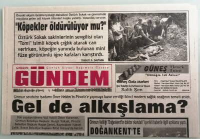 Giresun Gündem Gazetesi 6 Ağustos 2004 Acil Değil Ecel Eylem Planı Uyguluyorlar -GZ33334 - 1