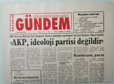 Giresun Gündem Gazetesi 6 Mayıs 2003 Kamu İhale Kurumuna Denetim -GZ33326 - 1