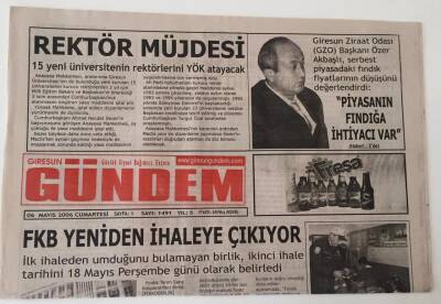 Giresun Gündem Gazetesi - 6 Mayıs 2006 - FKB Yeniden İhaleye Çıkıyor - GZ43684 - 2